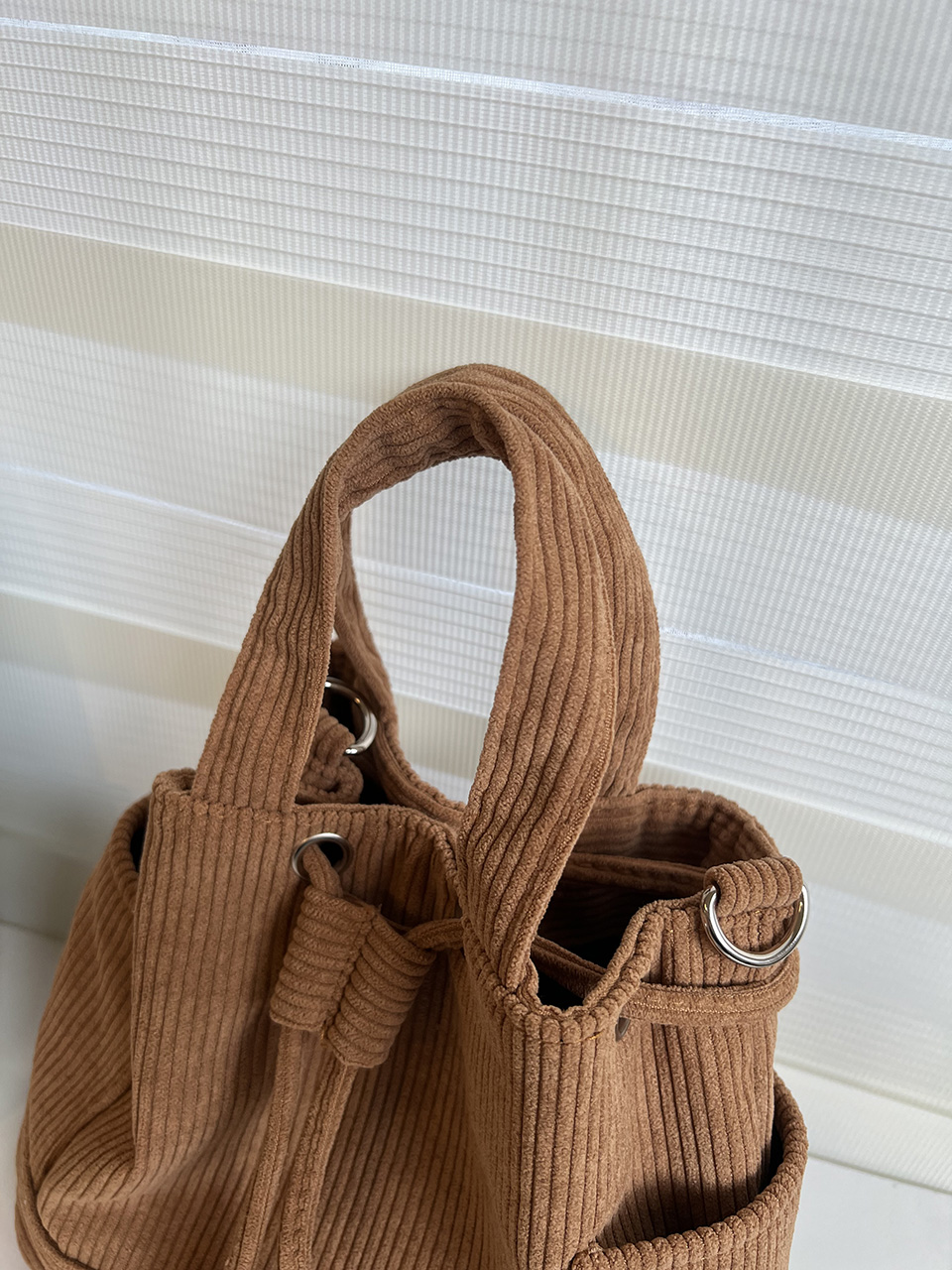 Corduroy Mini Bucket Bag, Bucket Cloth Eco Bag (6 colors)