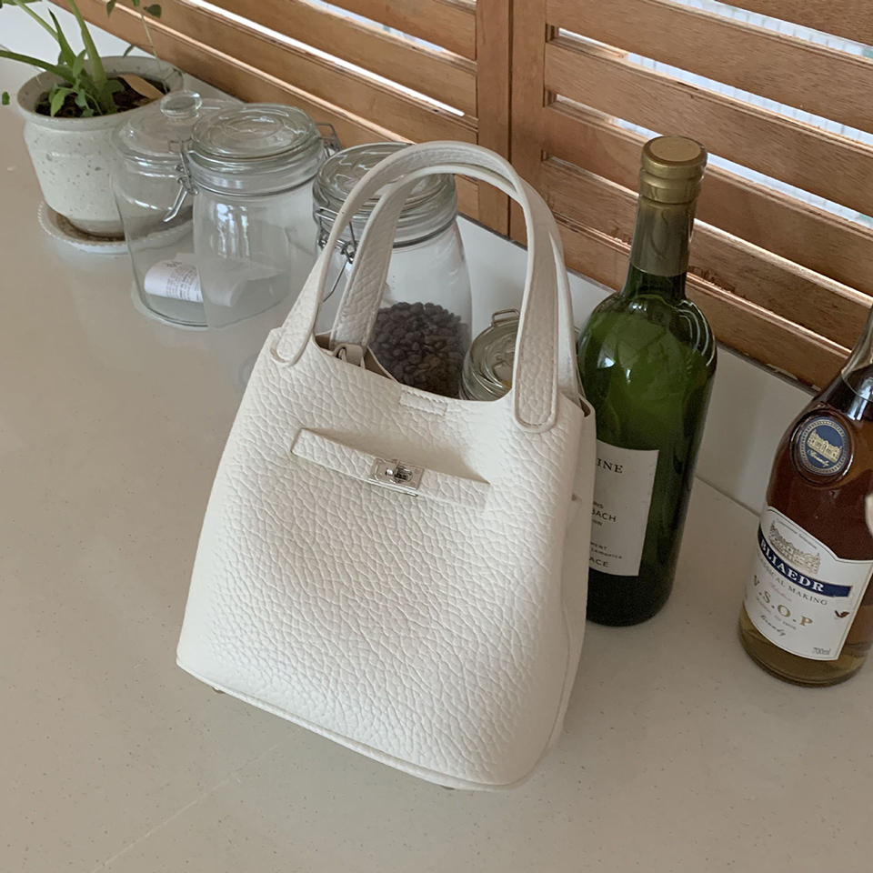 Leather buckle 2-way tote bag (6 colors)