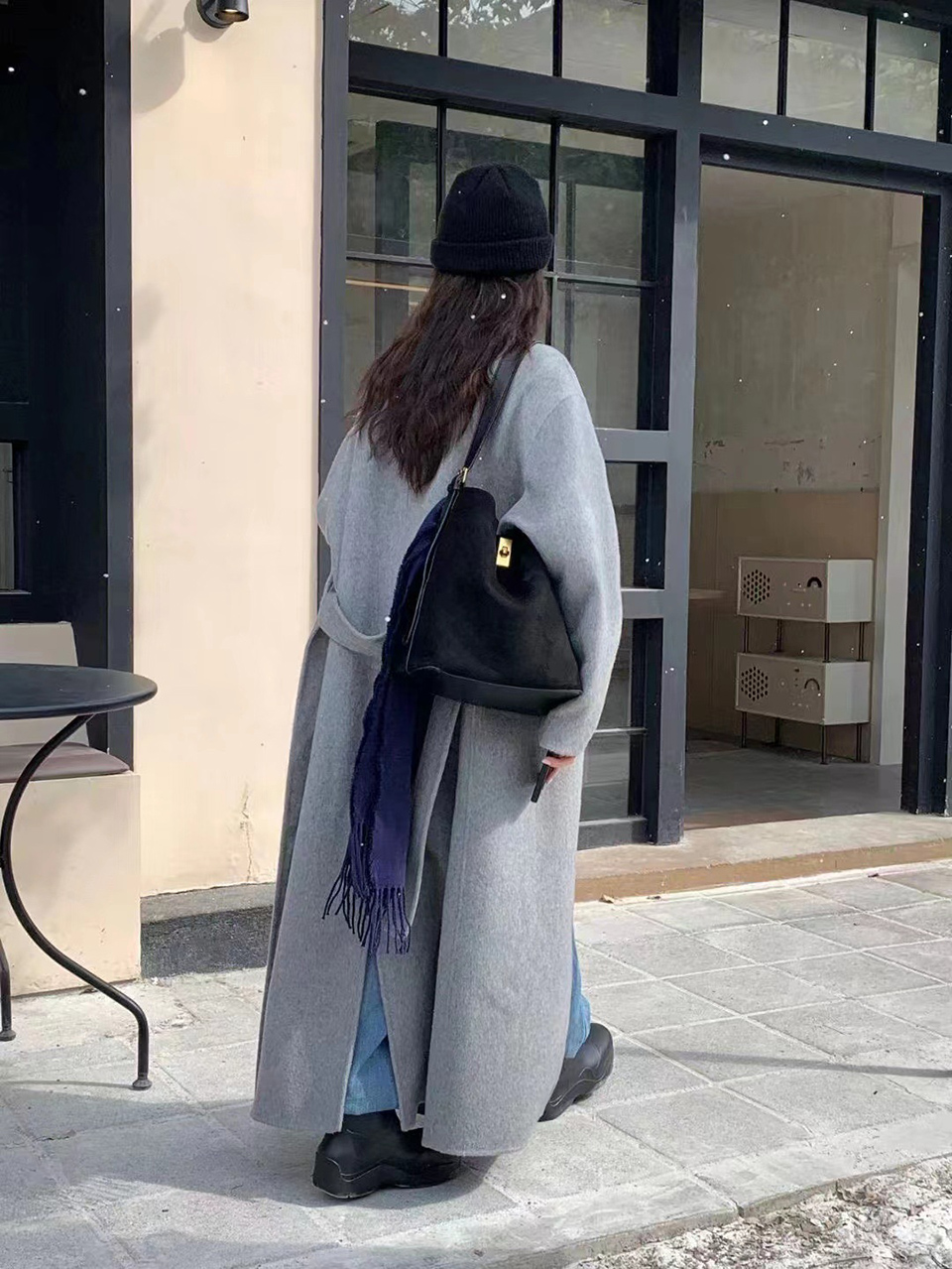 Suede Buckle Big Tote Bag/Shoulder Bag