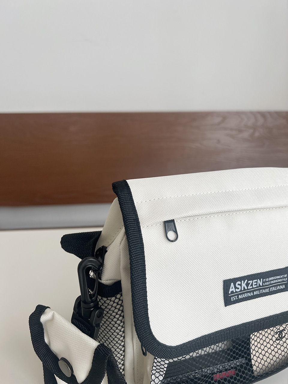 Canvas Zipper Mini Shoulder Bag