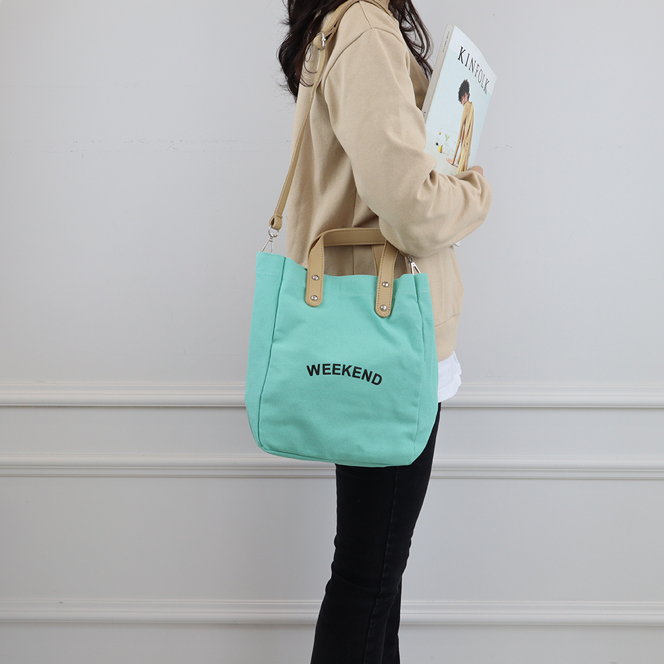 Canvas Lettering 2-Way Bag