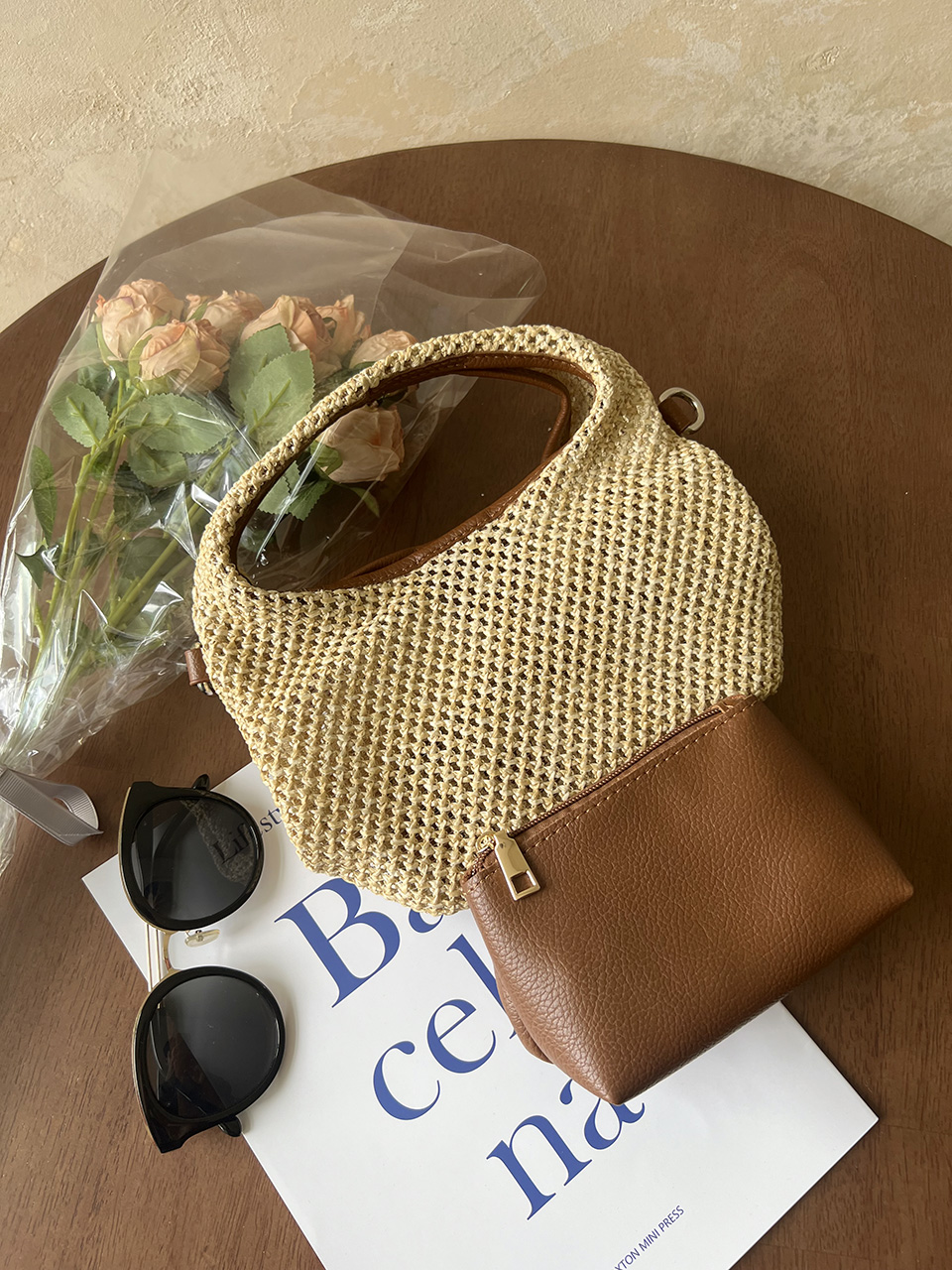Sevier Rattan 2-Way Summer Mini Tote Bag
