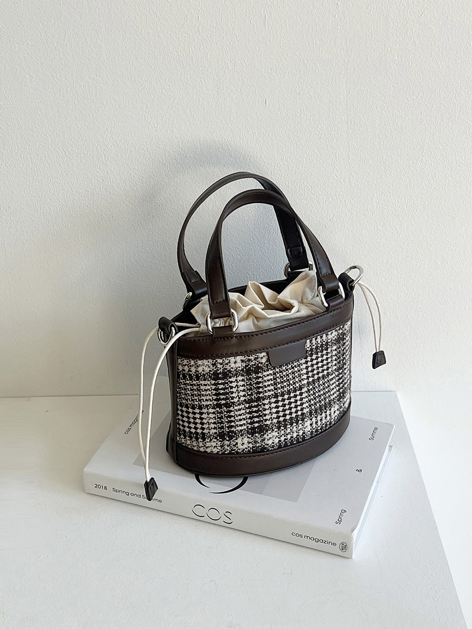 Ofen Classic Check Mini Bucket Bag