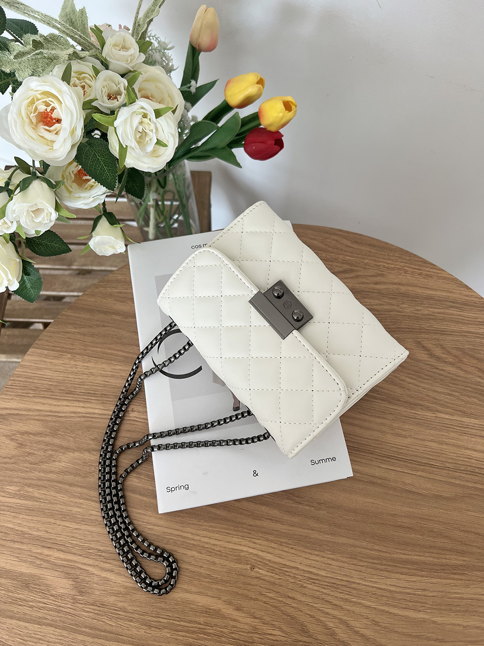 Kate Quilted Square Mini Chain Shoulder Bag