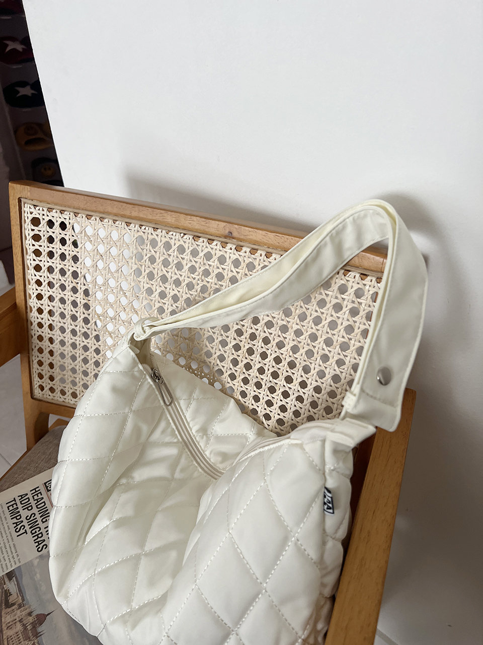 Quilted Down Shoulder Bag (4 colors)