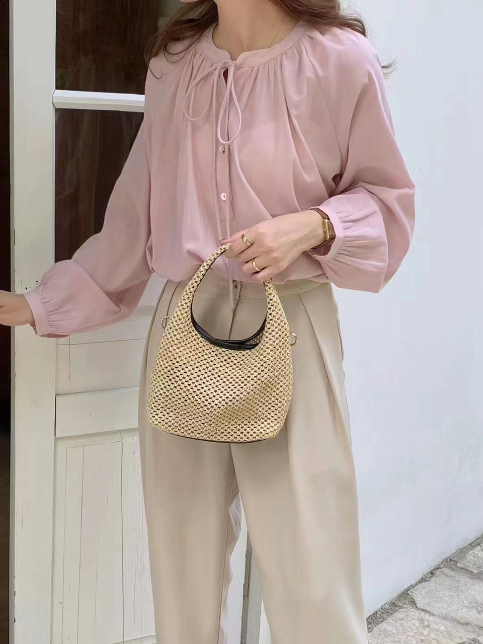 Sevier Rattan 2-Way Summer Mini Tote Bag