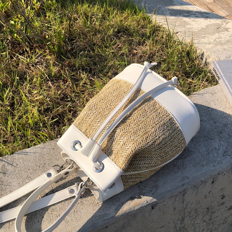 Rattan Mini Bucket Bag / Cross Bucket Bag (3 colors)