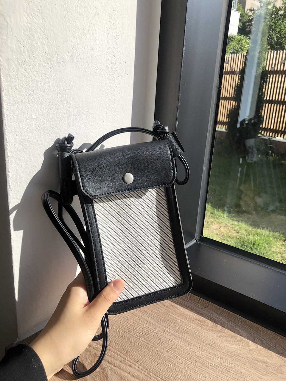 Faux Leather Mix Mini Shoulder Bag (3 colors)