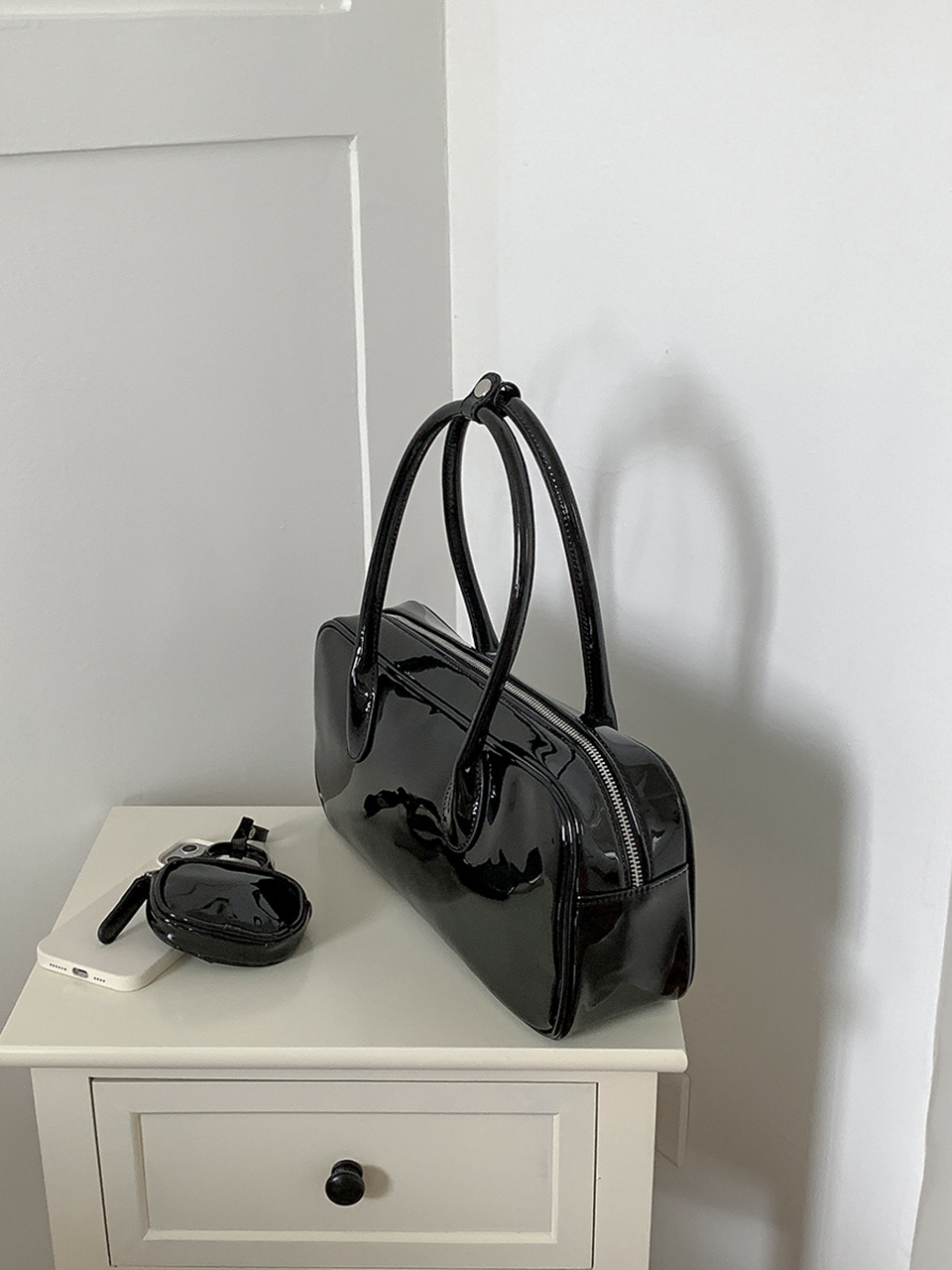 Leather Square Tote Bag/Shoulder Bag