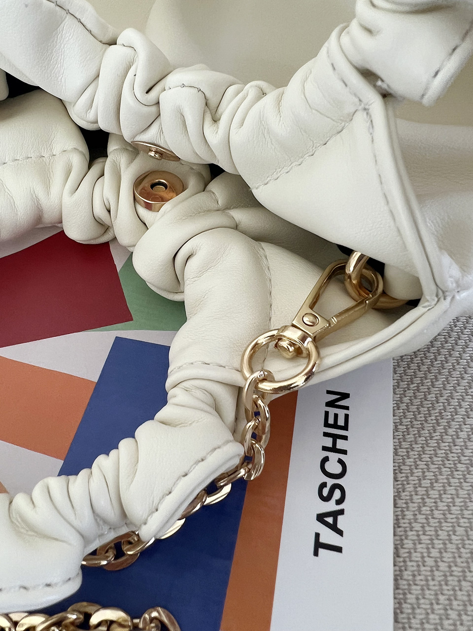 Andaz Shirred Mini Flame Chain Bag