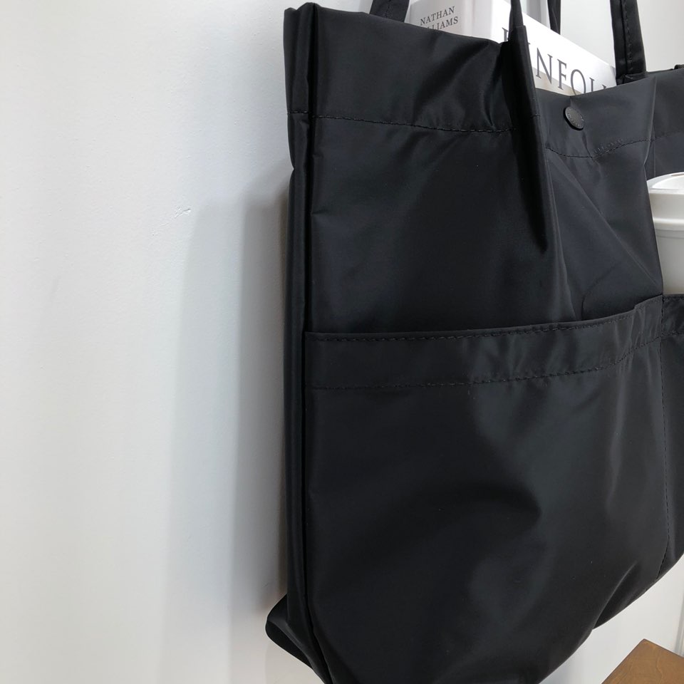 [Waterproof] Twill Two-Pocket Shopper Bag