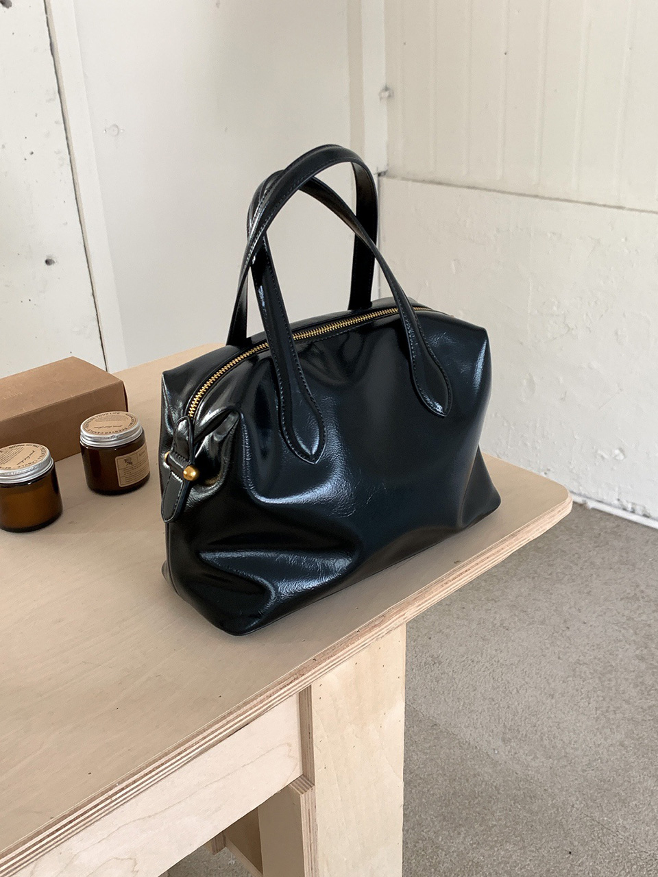 Enamel Square Tote Bag (4 colors)