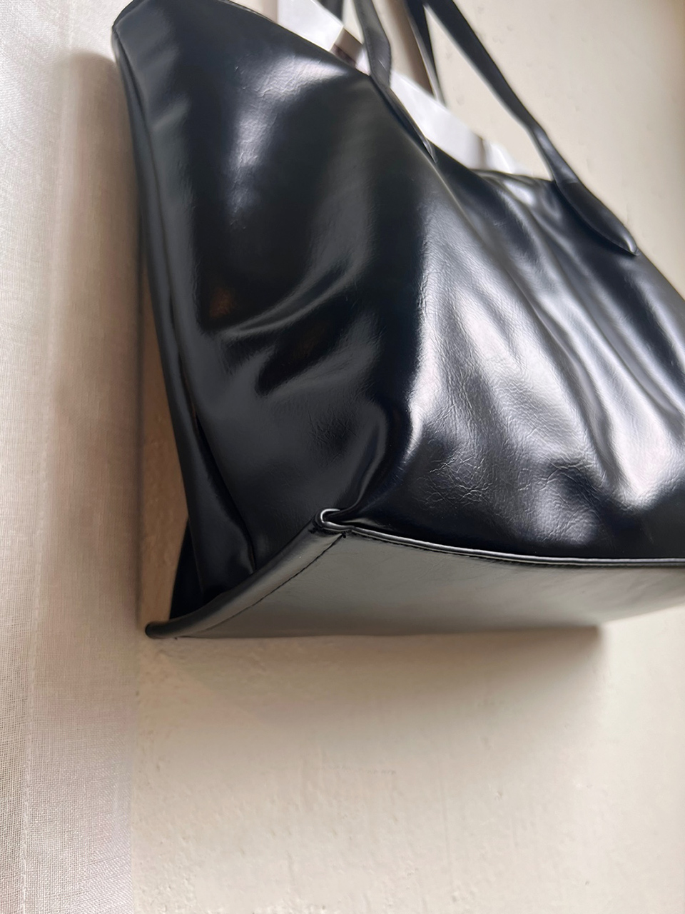 Glossy Square Big Shopper Bag (2 colors)
