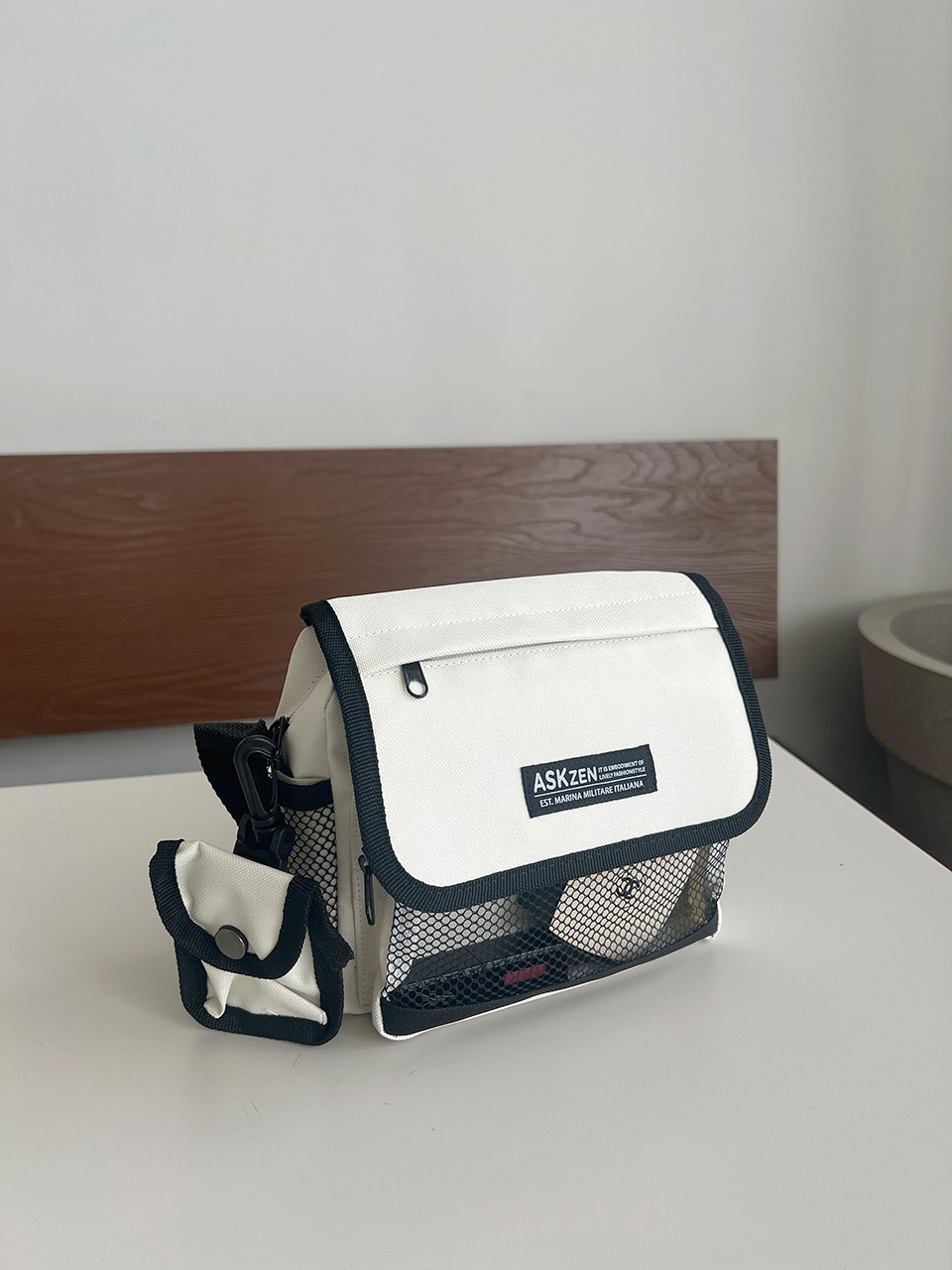 Canvas Zipper Mini Shoulder Bag