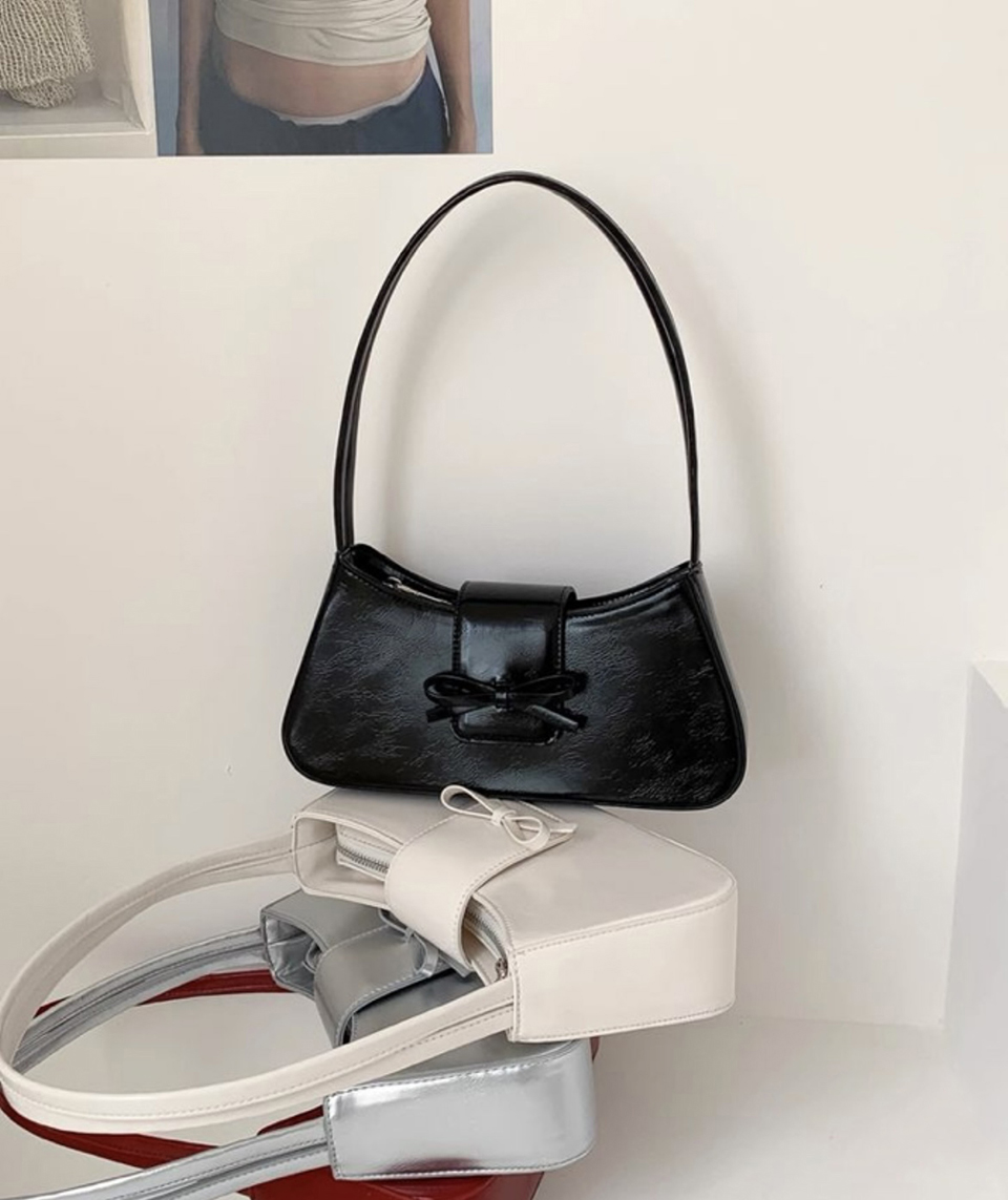 Ballet Core Ribbon Baguette Shoulder Bag