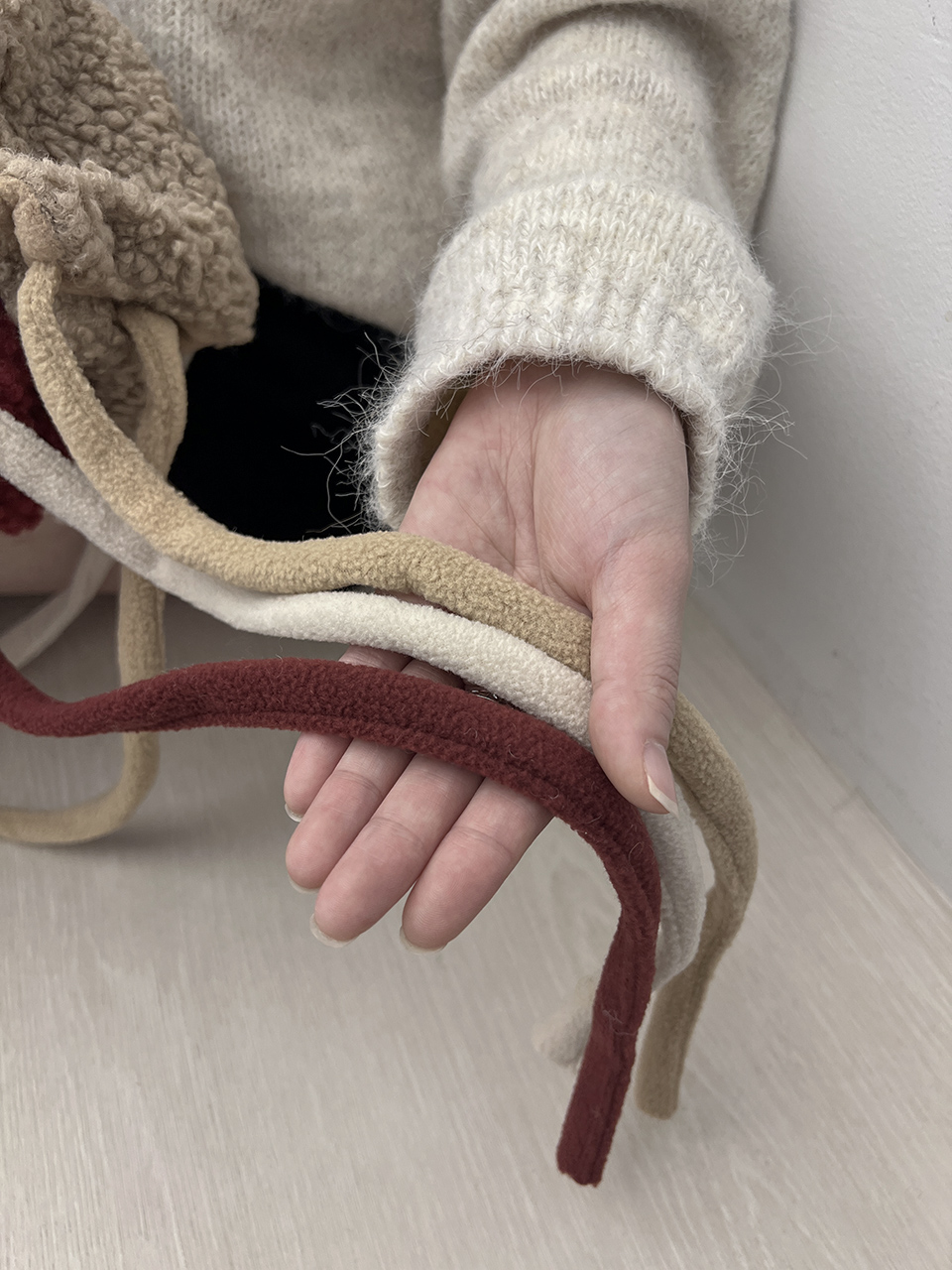Fleece-lined balaclava/earmuffs