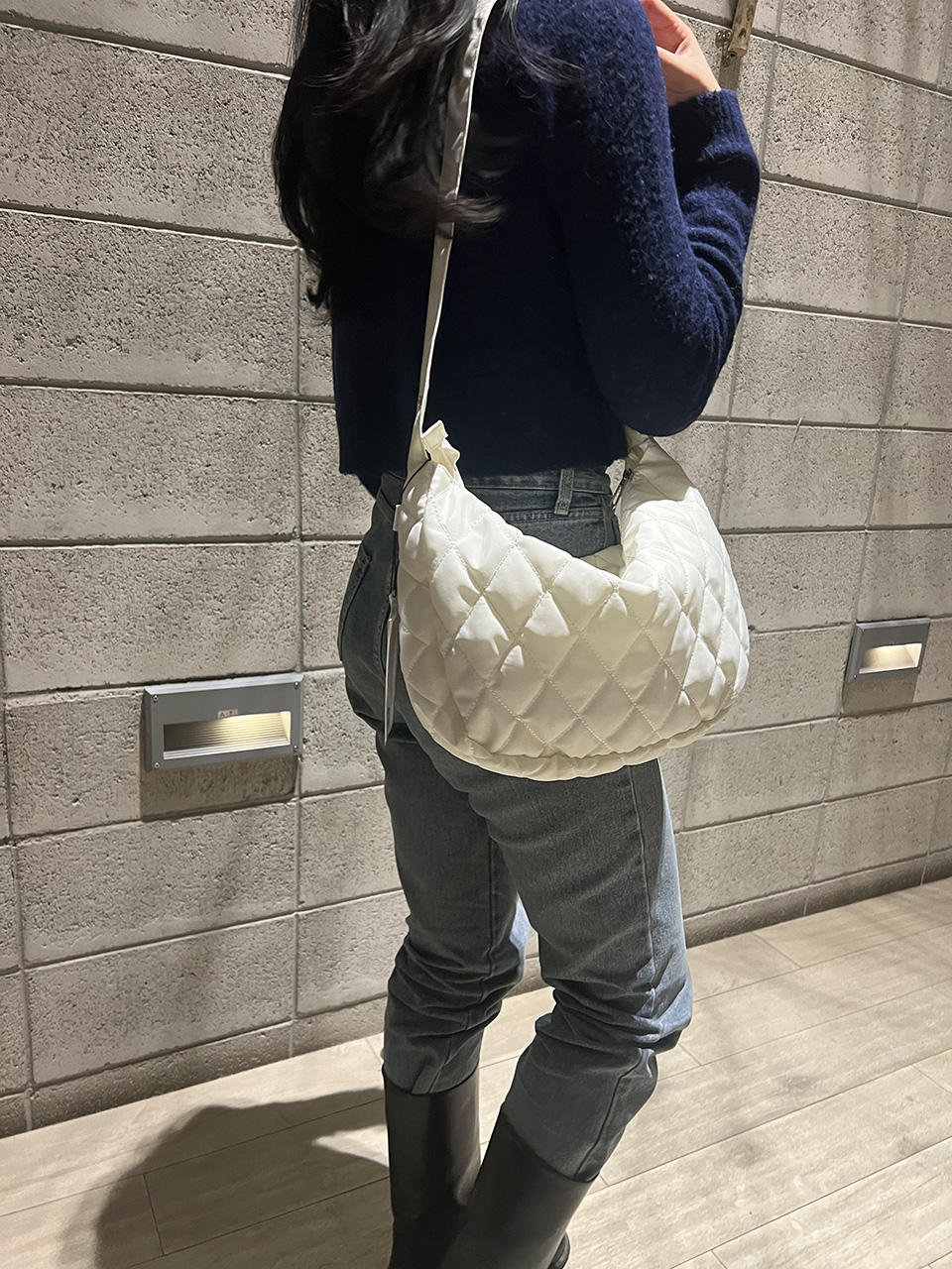 Quilted Down Shoulder Bag (4 colors)