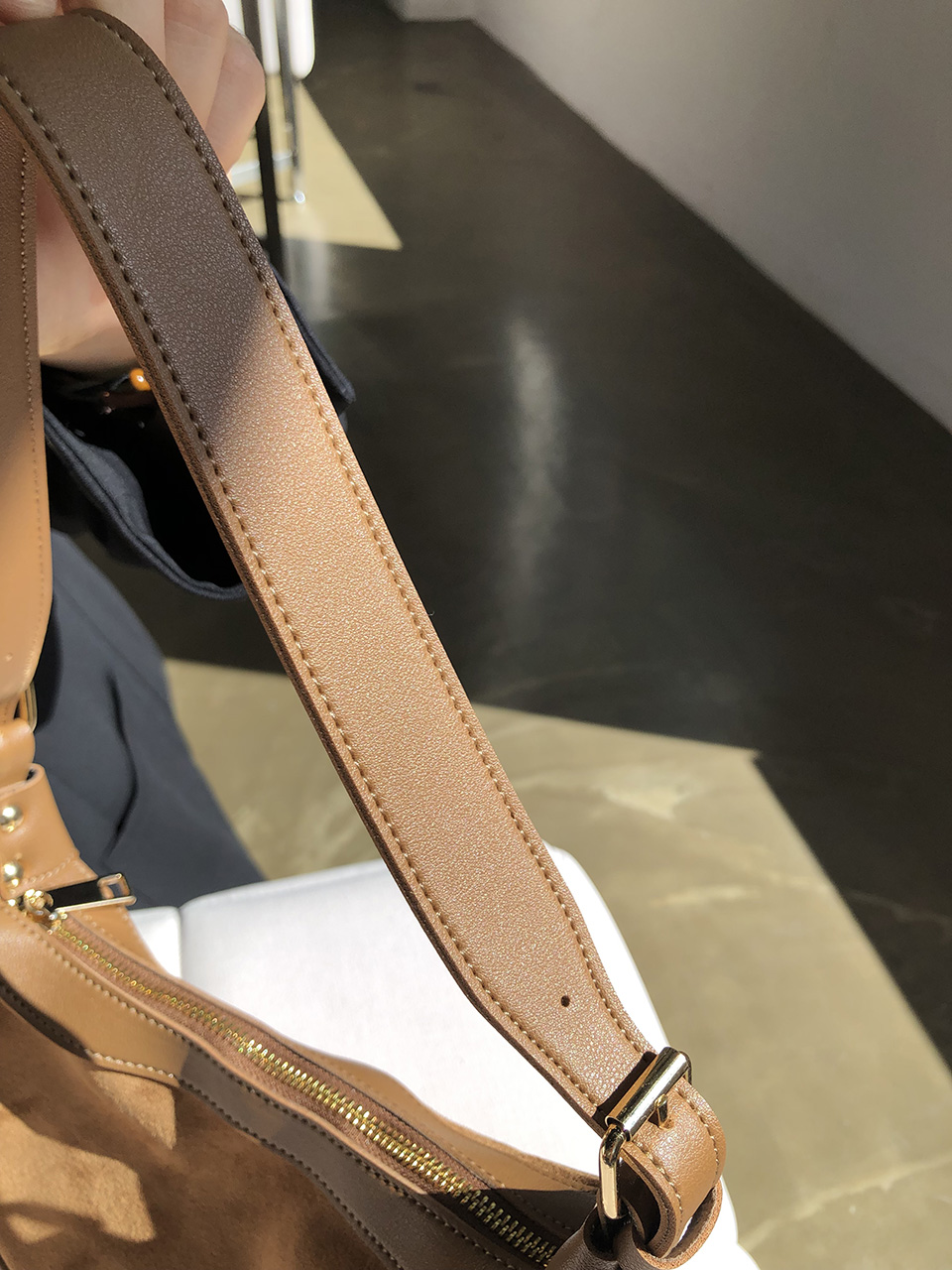 Suede Mini Two-Strap Shoulder Bag