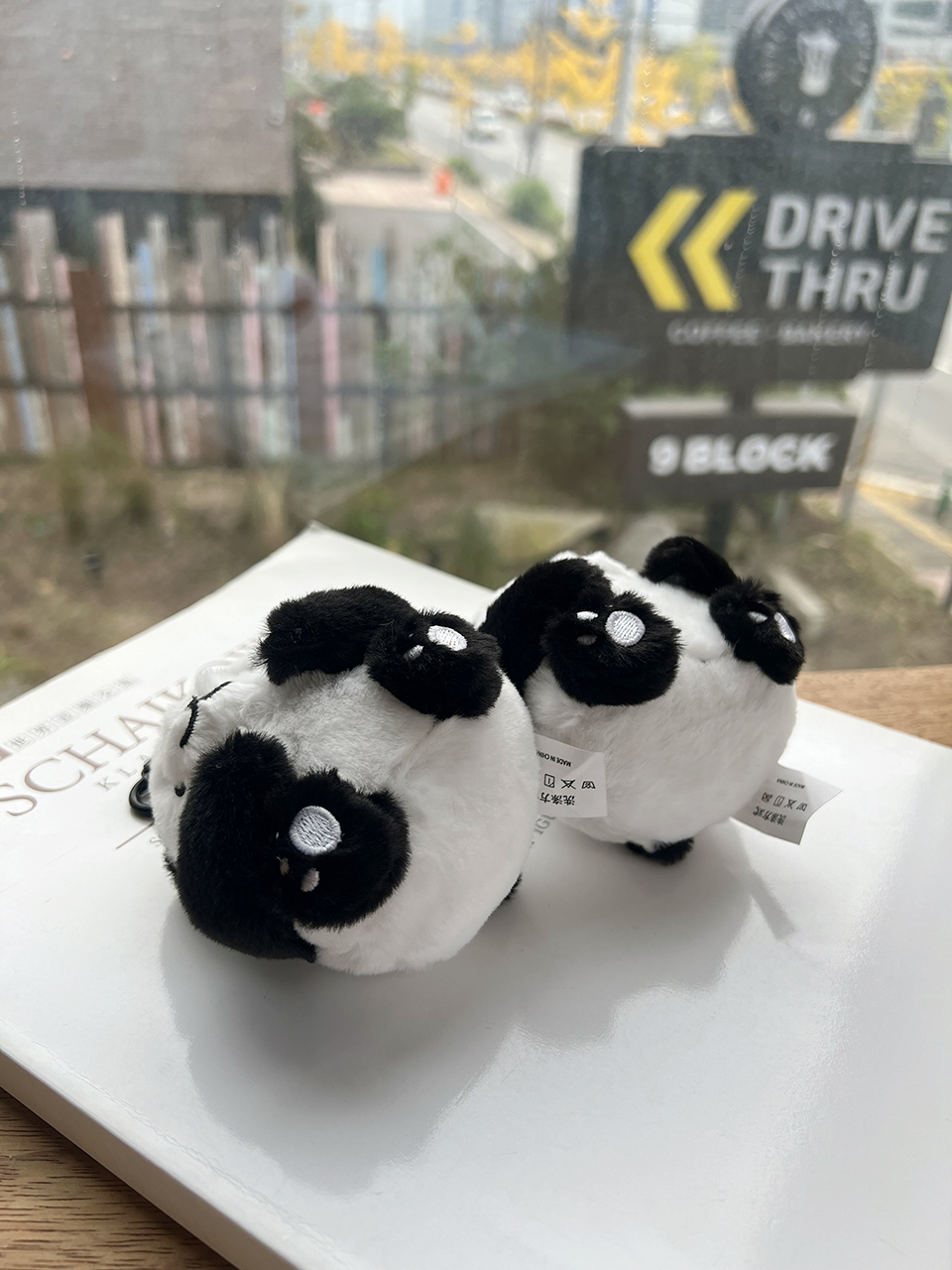 Cute Panda Plush Keychain Bag Charm