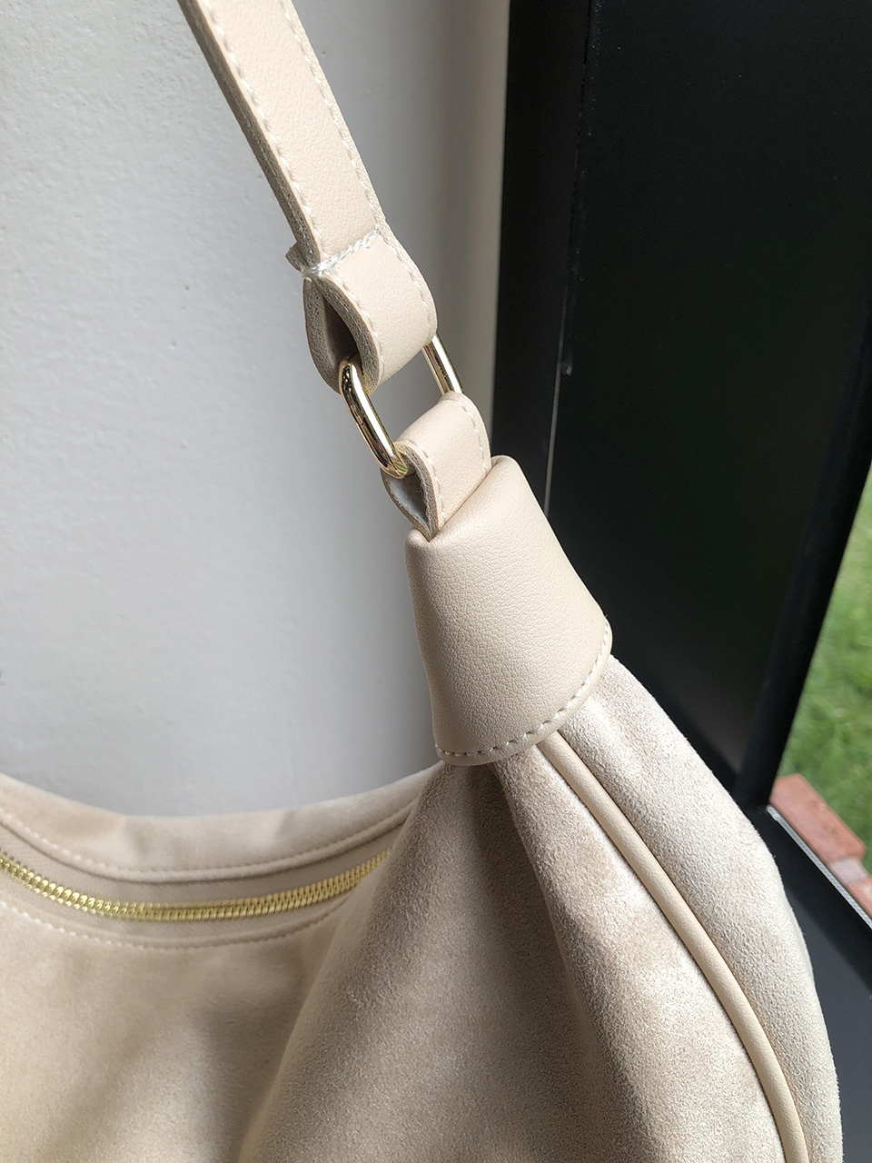 Suede shoulder bag