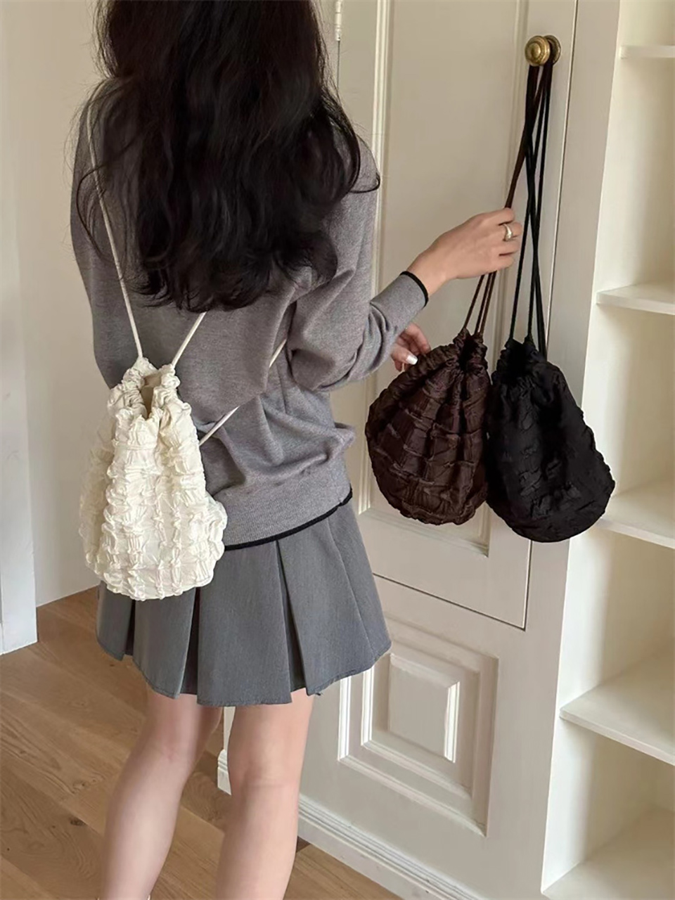 Bubble Lace Quilted Mini Backpack