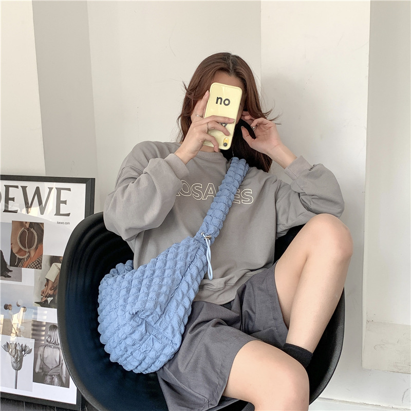 Bubble Quilted Shoulder Bag