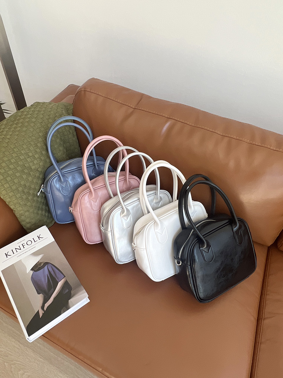 Tammy Square Silver 2-Way Tote Bag