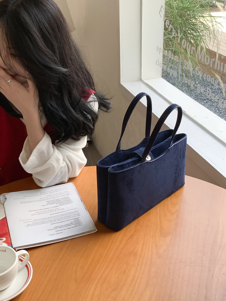 Suede Square Tote Bag