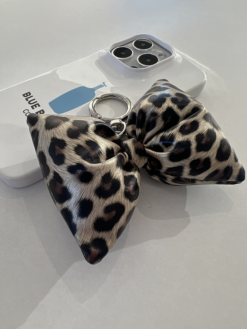 Leopard Ribbon Down Keyring/Charm