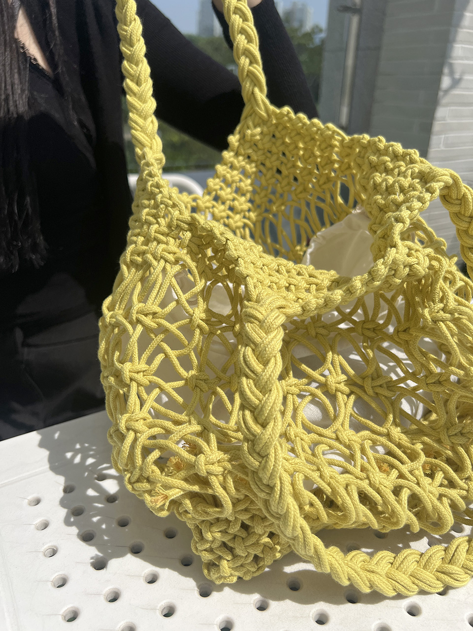 Knitted mesh shoulder bag (5 colors)