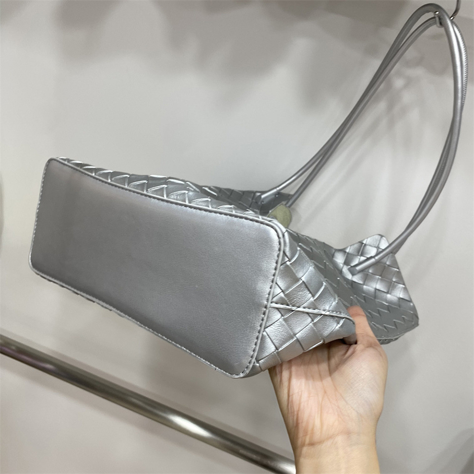 [Pouch Set] Classic Leather Square Tote Bag/Shoulder Bag