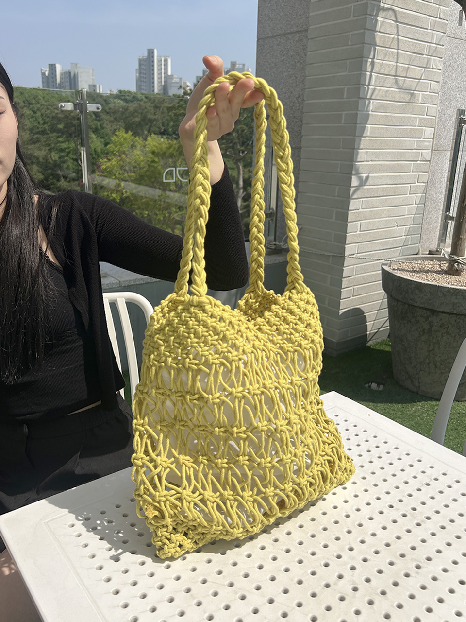 Knitted mesh shoulder bag (5 colors)