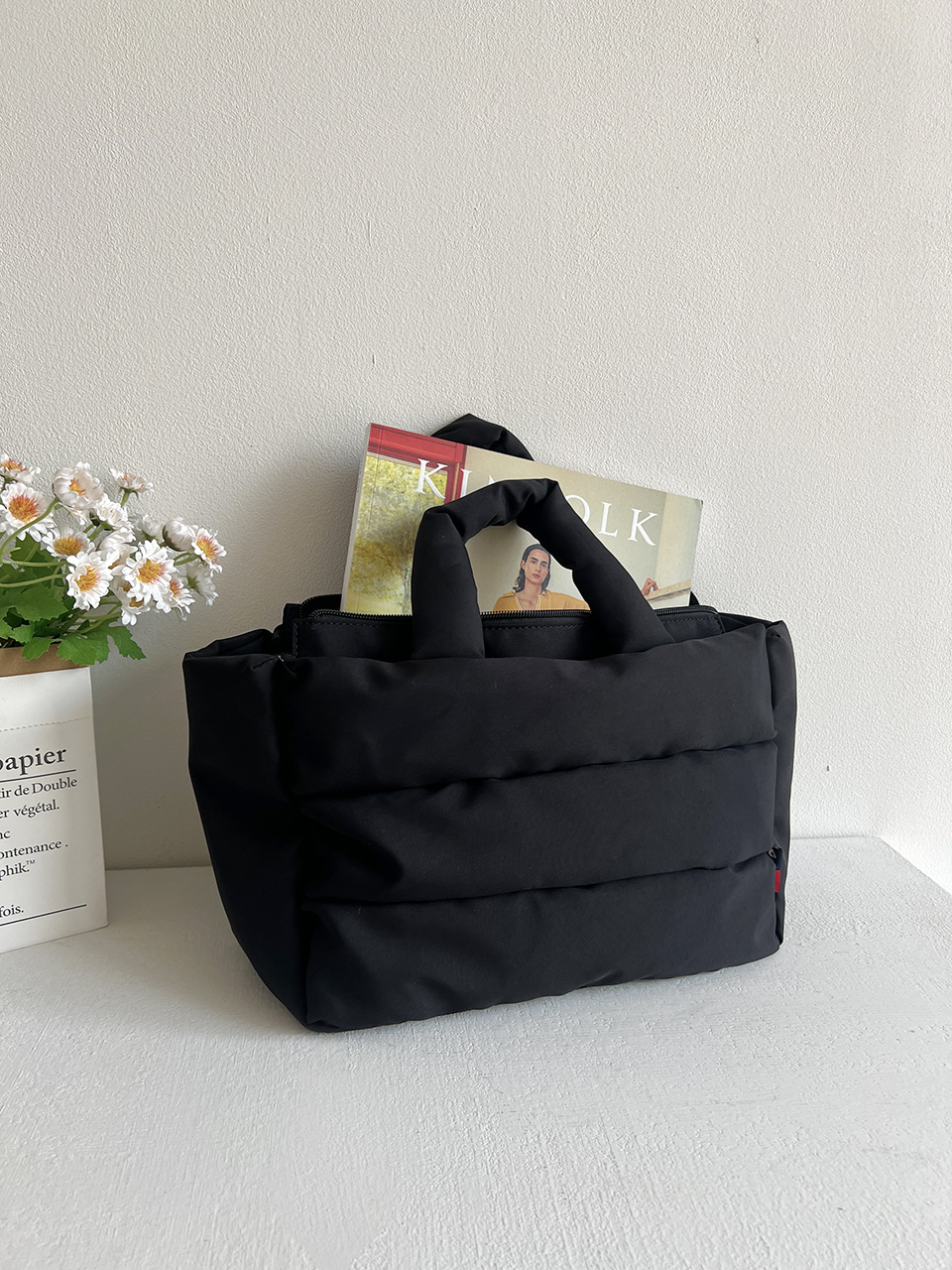 High-pressure quilted mini Boston bag