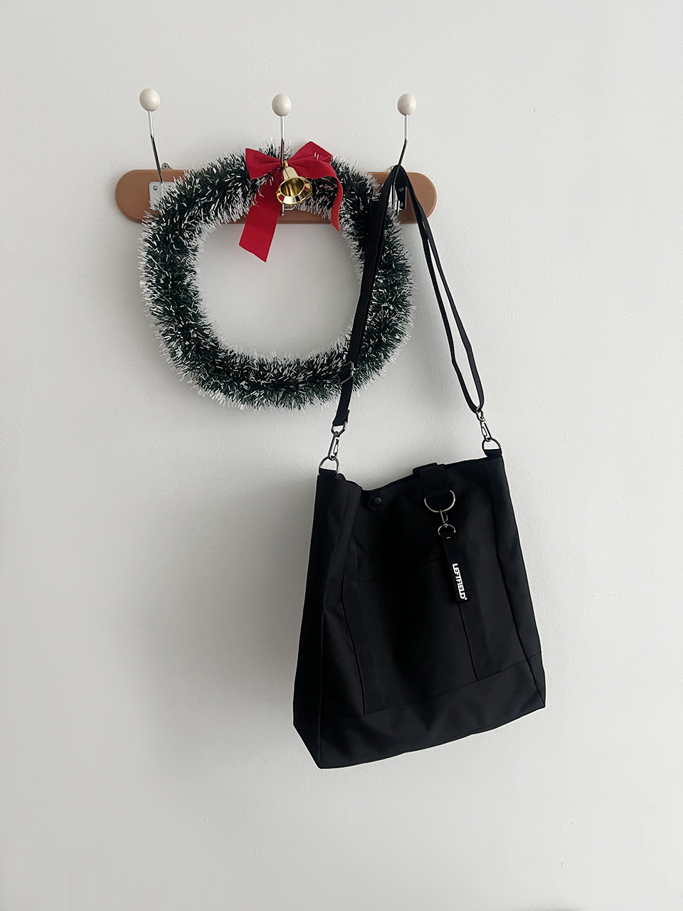 Canvas fabric pocket large cross eco bag
