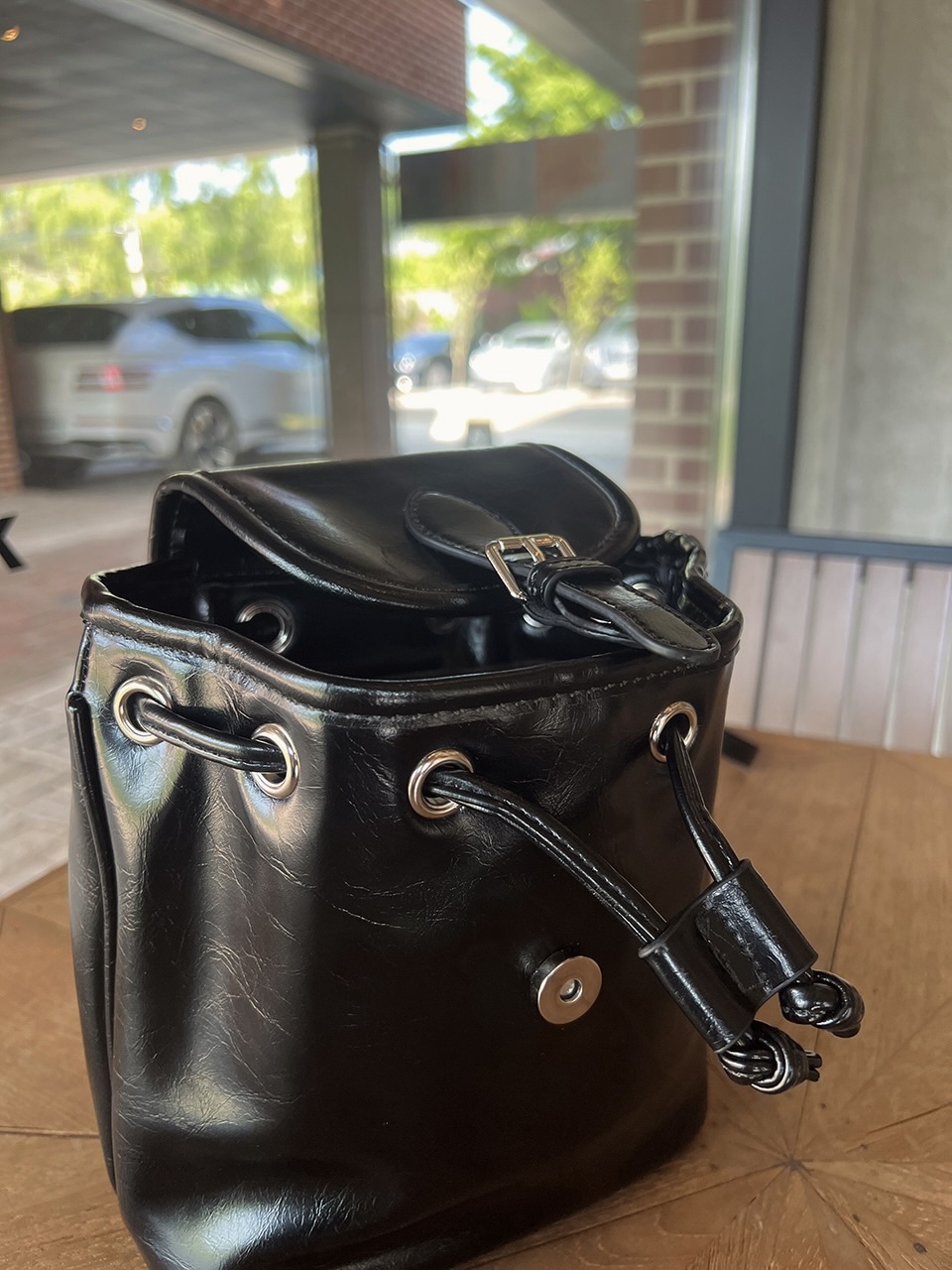 Wrinkle Buckle Bucket Mini Backpack (5 colors)