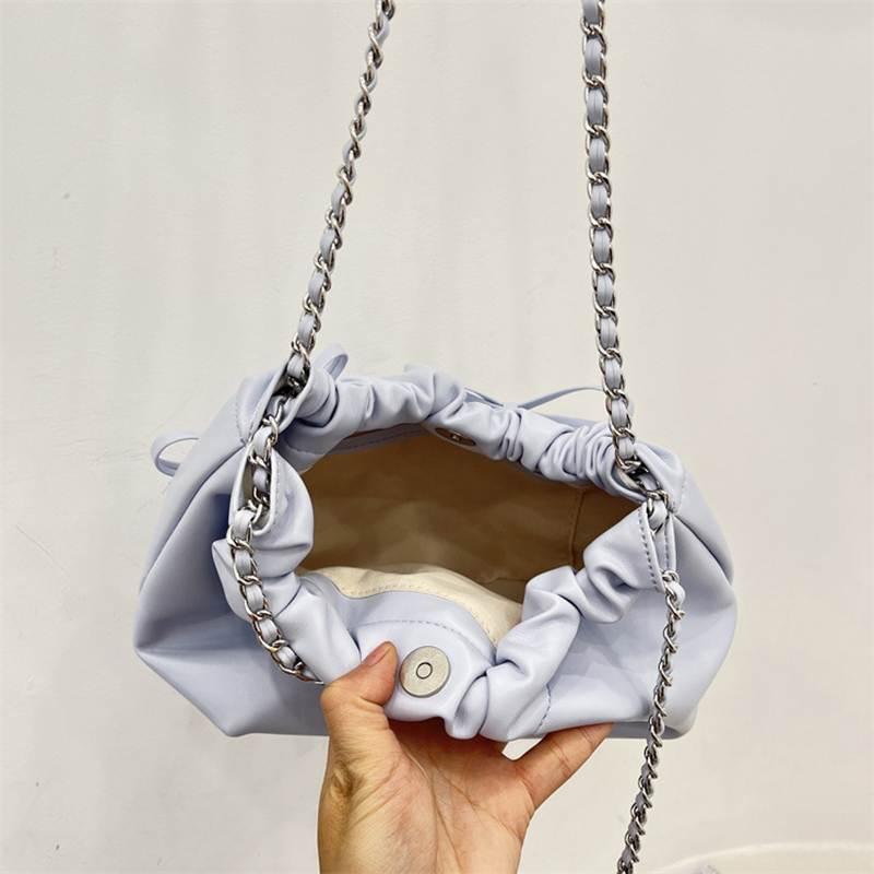Ribbon Ballet Core Shirring Chain Shoulder Bag (6 colors)