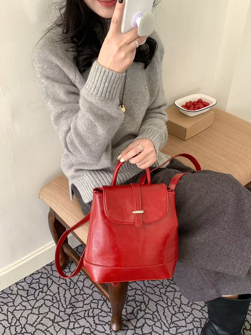 Crack Classic Leather Mini Backpack