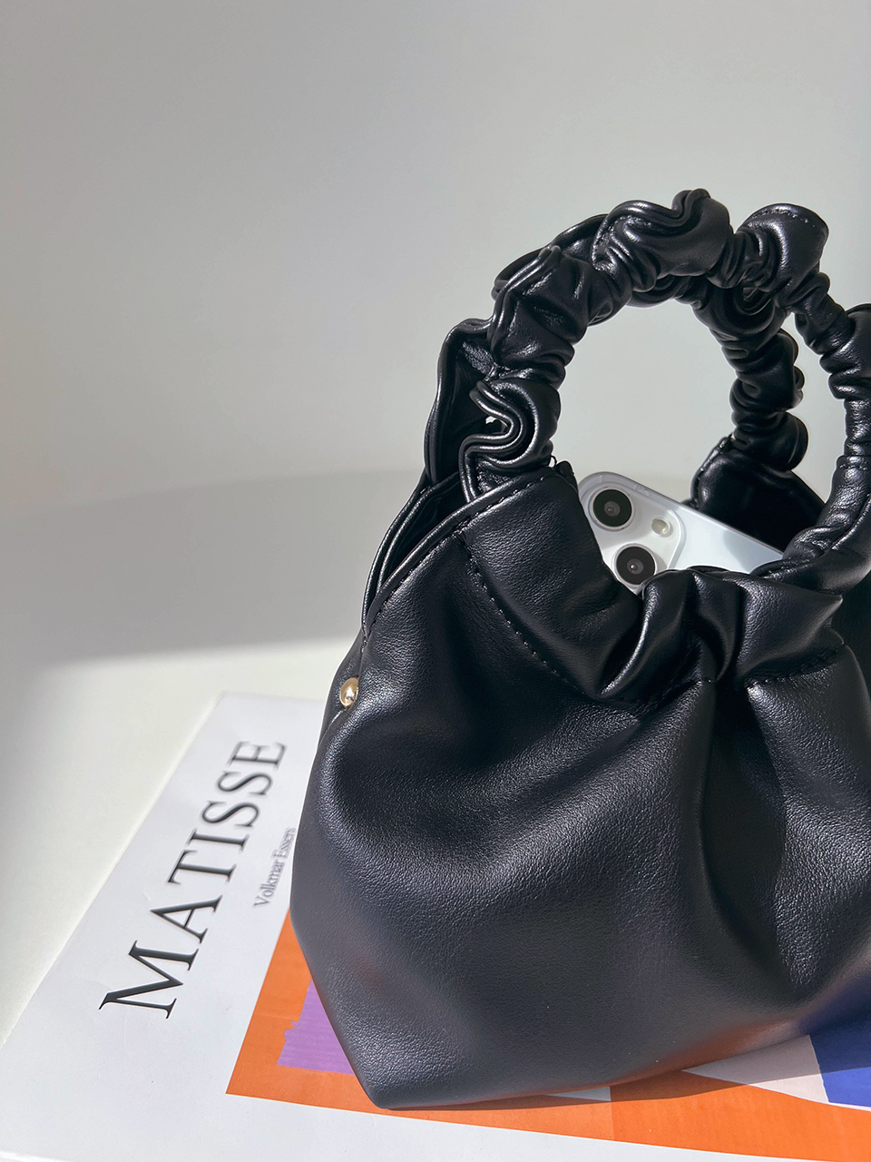 Andaz Shirred Mini Flame Chain Bag