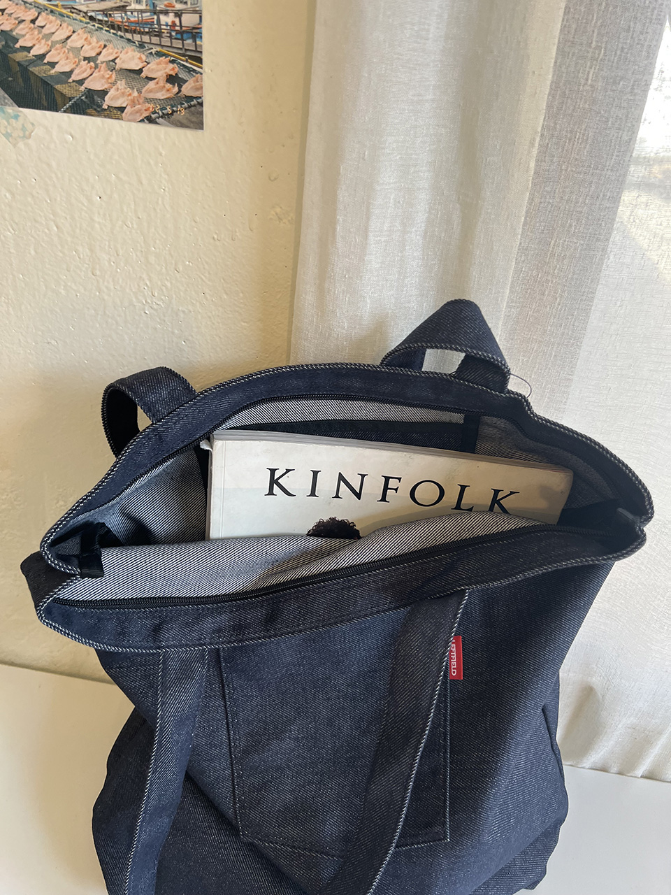 Denim Pocket Oversized Eco Bag