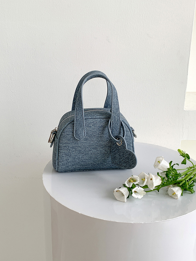 [Denim] Heart Keyring Mini Tote Bag (3 colors)