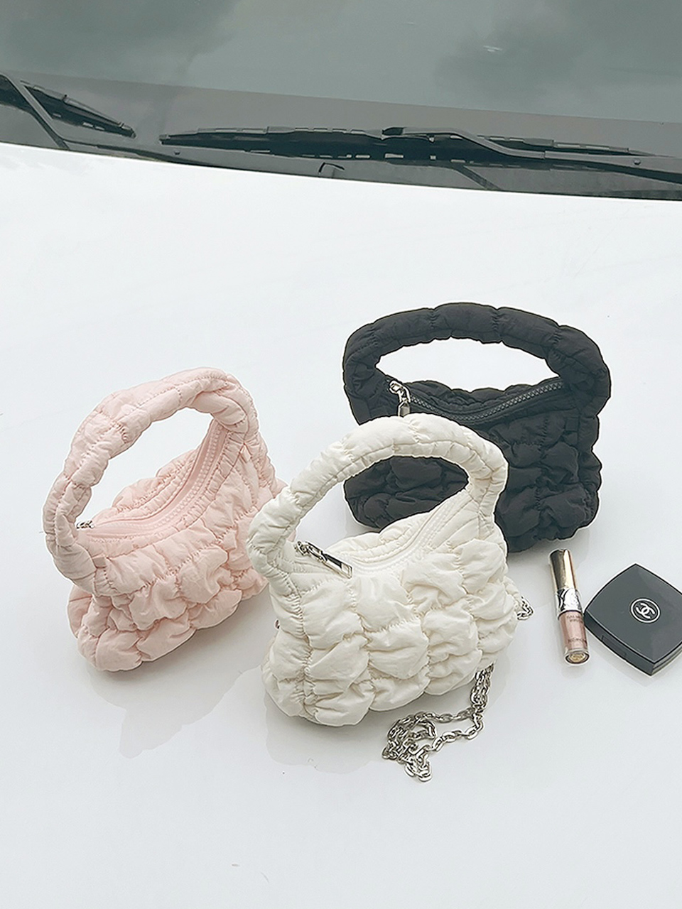 Twoyou Quilted Chain Mini Tote Bag