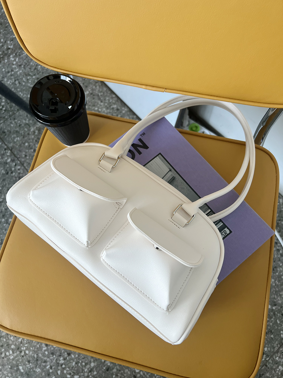 2-Pocket Mini Bucket Shoulder Bag (4 colors)