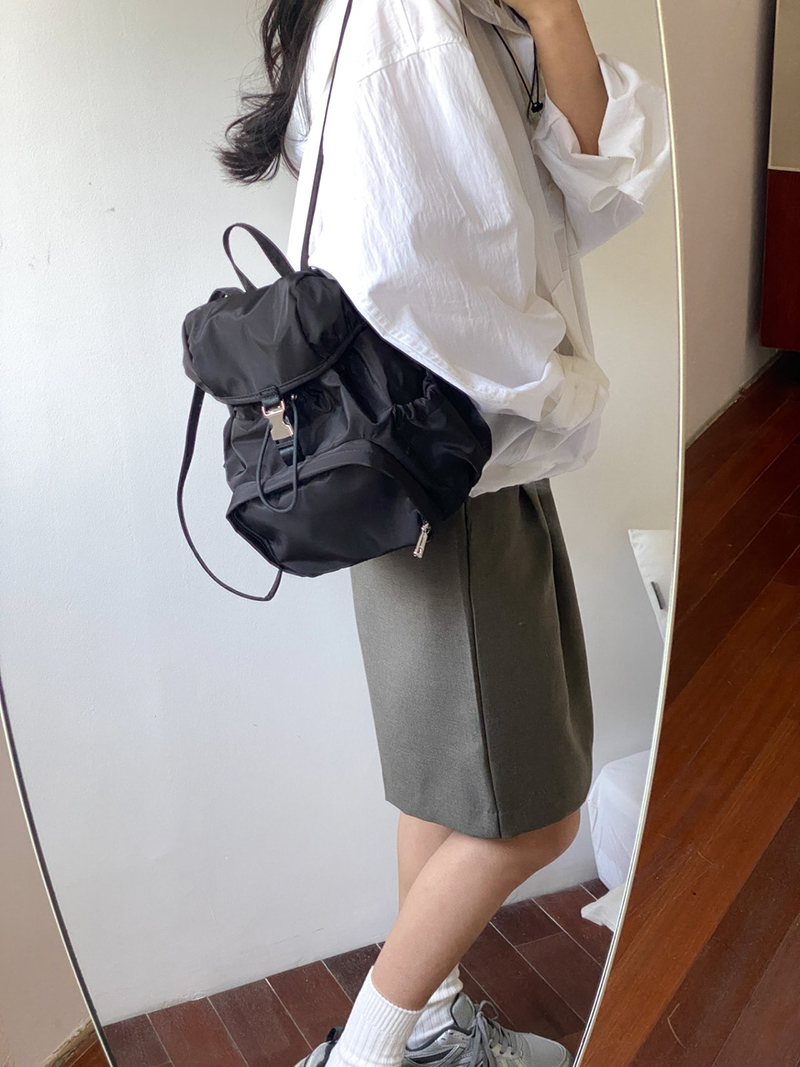Casual nylon mini backpack