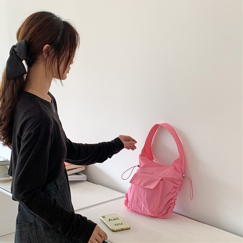 Catherine Pocket Shirring Side String Shoulder Bag