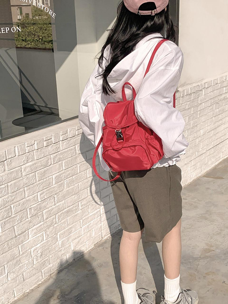 Casual nylon mini backpack