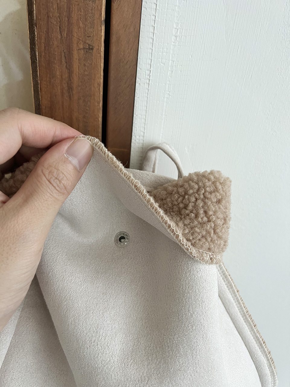 Fluffy fur suede mini bag