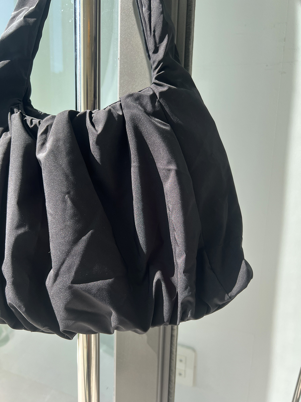 Shirring Daily Nylon Shoulder Bag