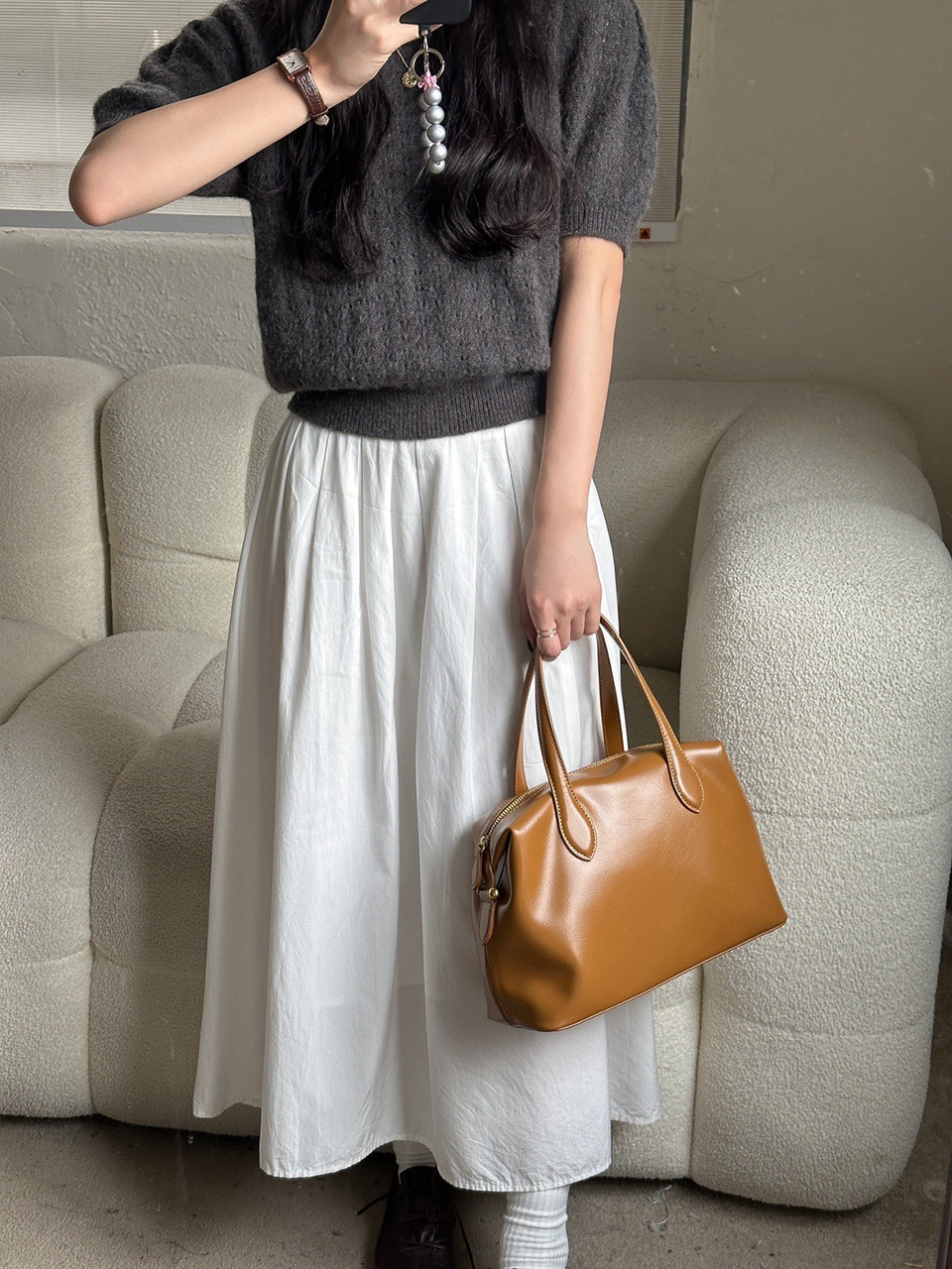 Enamel Square Tote Bag (4 colors)