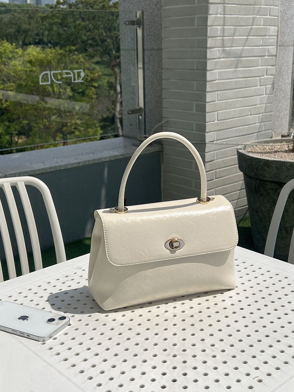 Square buckle tote bag (6 colors)