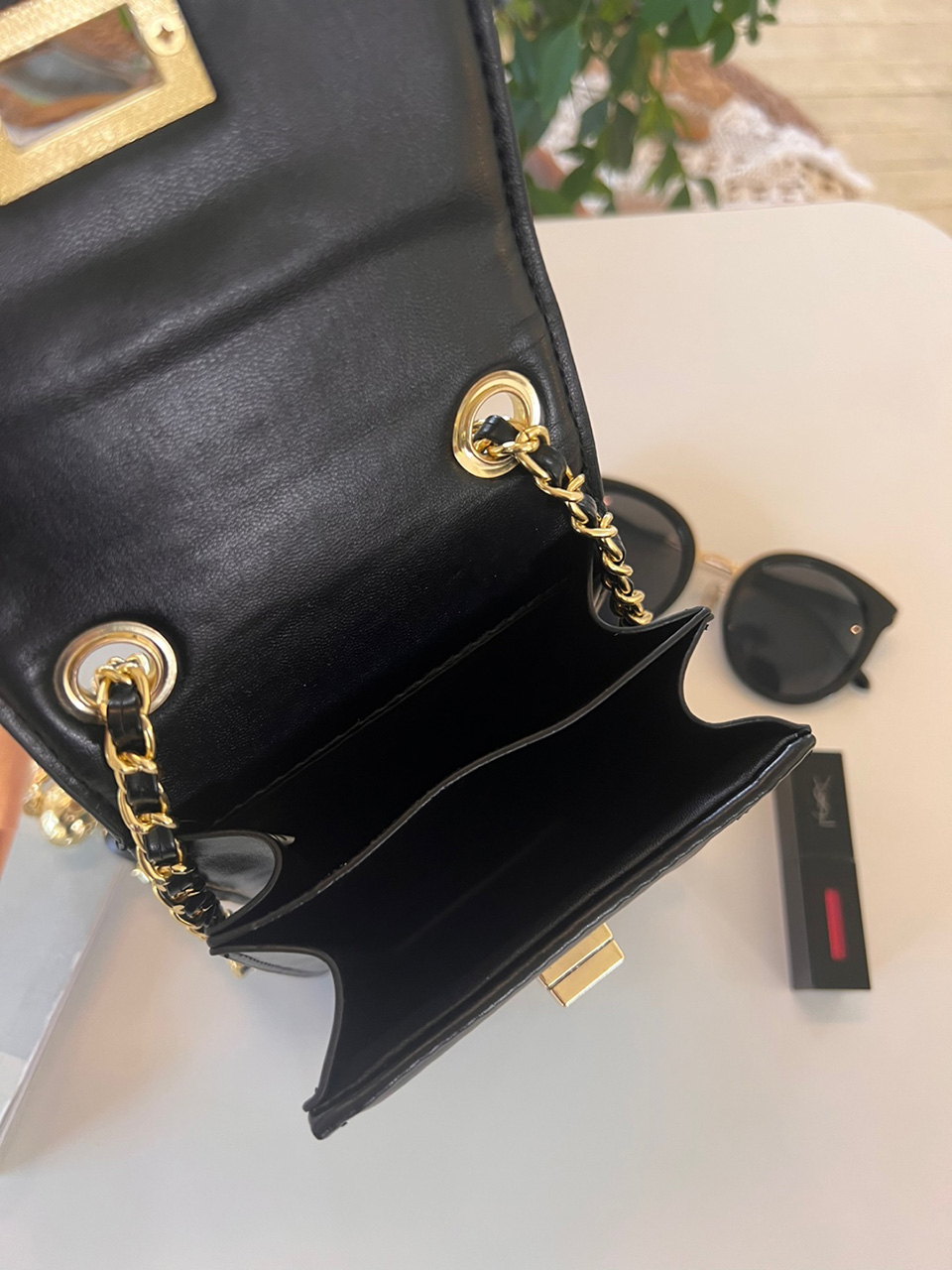 Lotia Quilted Square Chain Mini Shoulder Bag (2 colors)